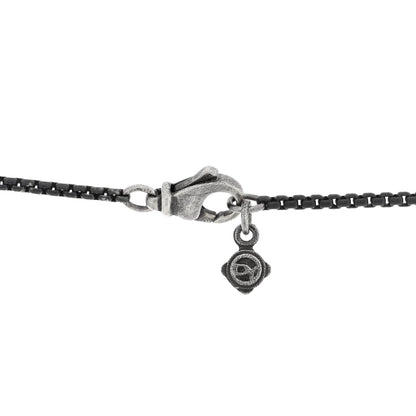 David Yurman Darkened Sterling Silver Diamond Midnight Melange Teardrop Pendant Necklace 4 of 5