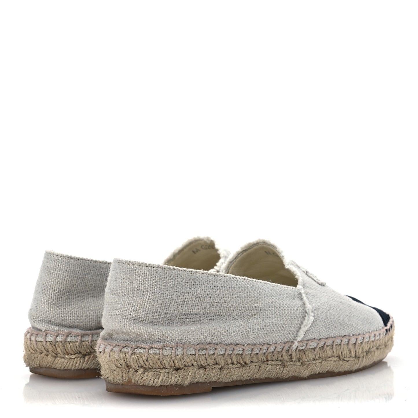 Linen CC Espadrilles 37 Beige Black