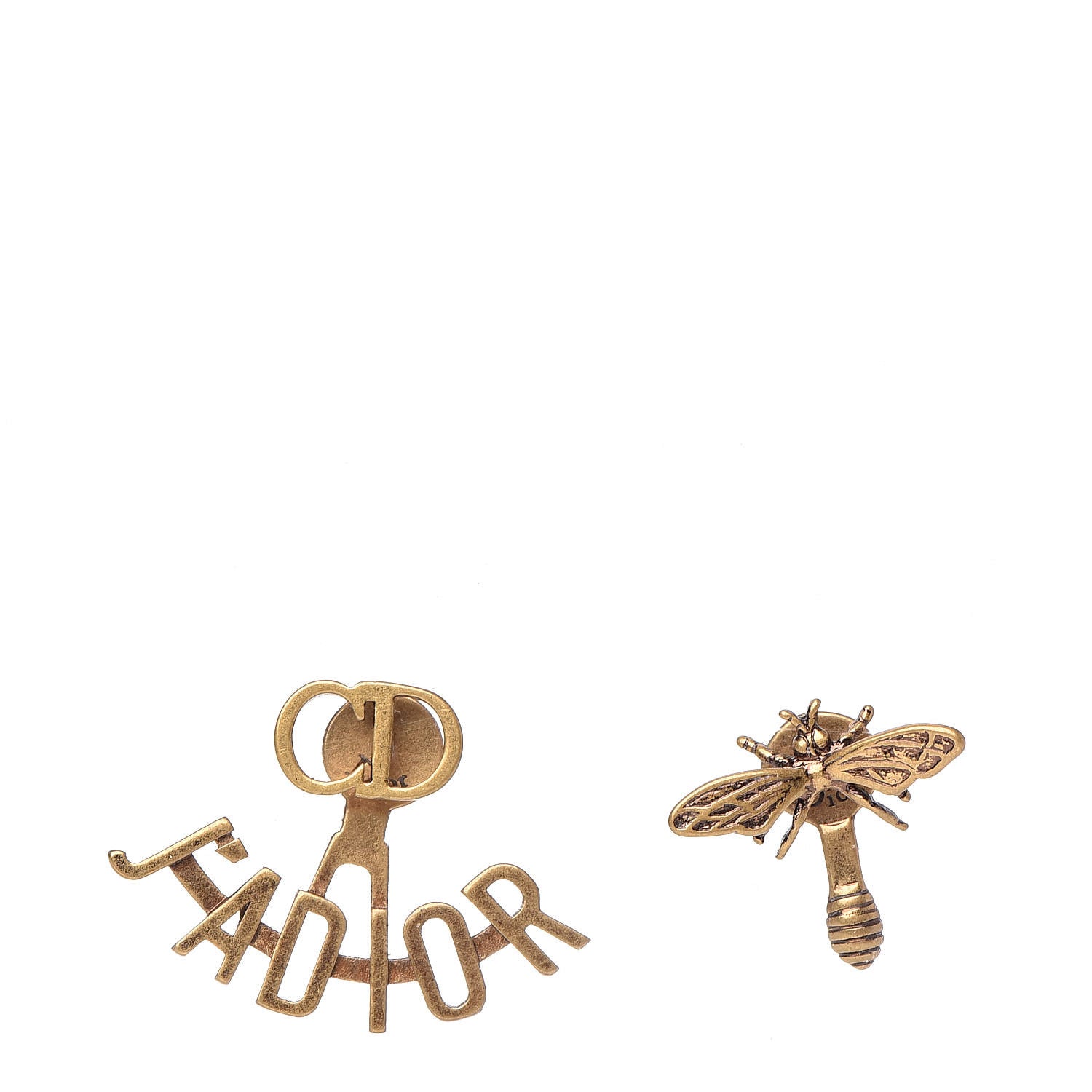 Christian Dior Metal J'Adior Earrings Aged Gold 1 of 5
