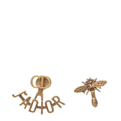 Christian Dior Metal J'Adior Earrings Aged Gold 1 of 5