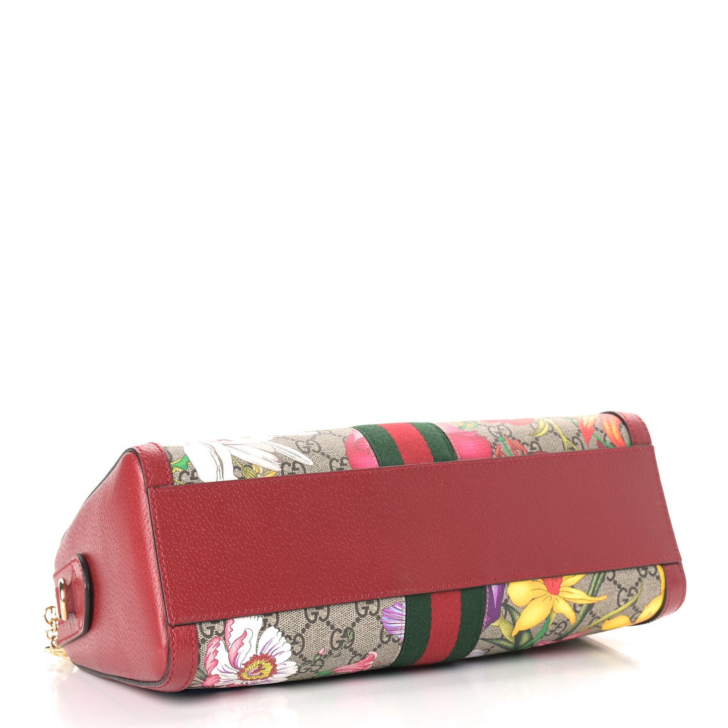 GG Supreme Monogram Flora Web Medium Ophidia Boston Red