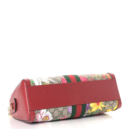 Gucci GG Supreme Monogram Flora Web Medium Ophidia Boston Red 4 of 9