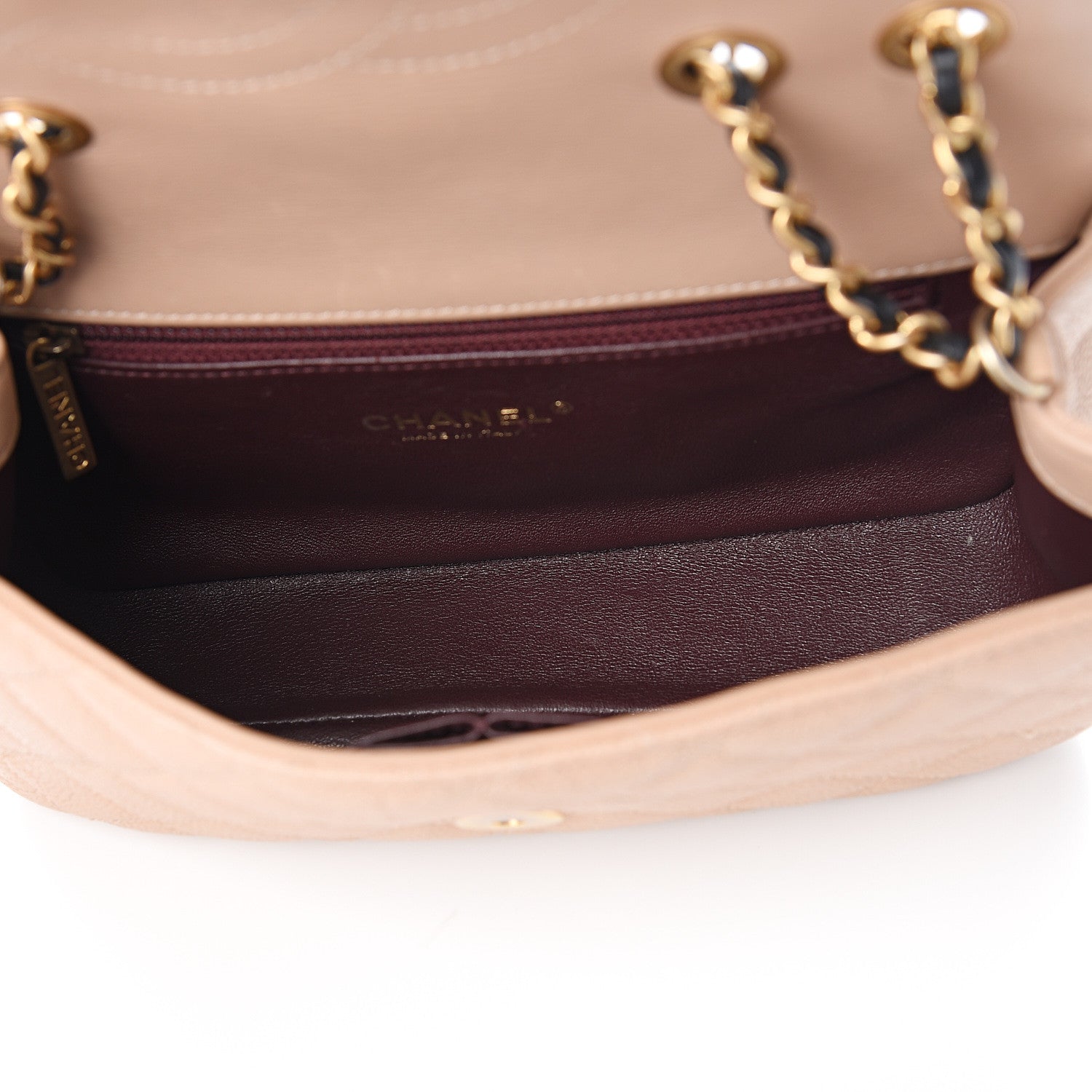 Chanel Caviar Quilted Small CC Filigree Flap Beige Black 4 of 9