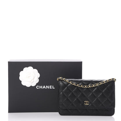 Chanel Caviar Quilted Wallet On Chain WOC Black 9 of 9