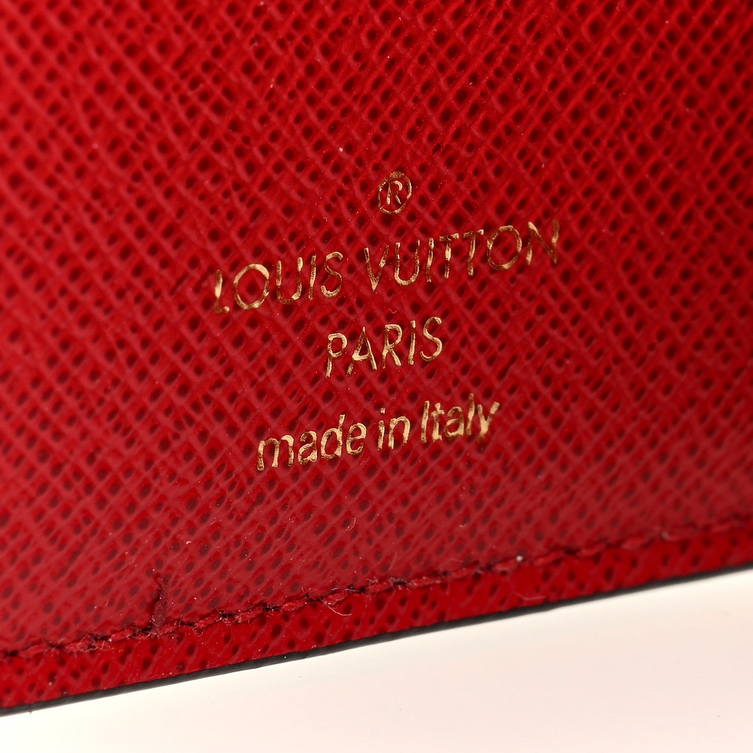 Louis Vuitton Damier Ebene Lou Zippy Compact Wallet Cerise Red 6 of 6