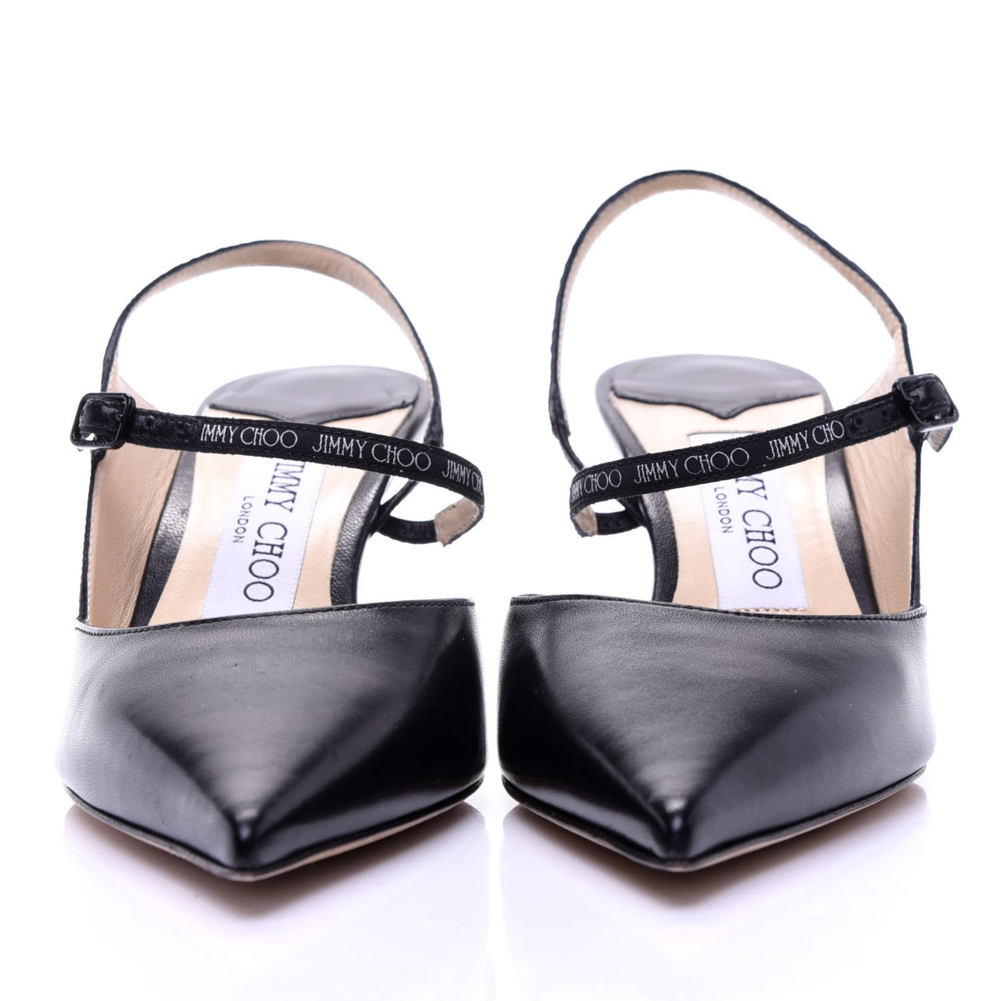 Nappa Ray Slingback Pumps 35.5 Black