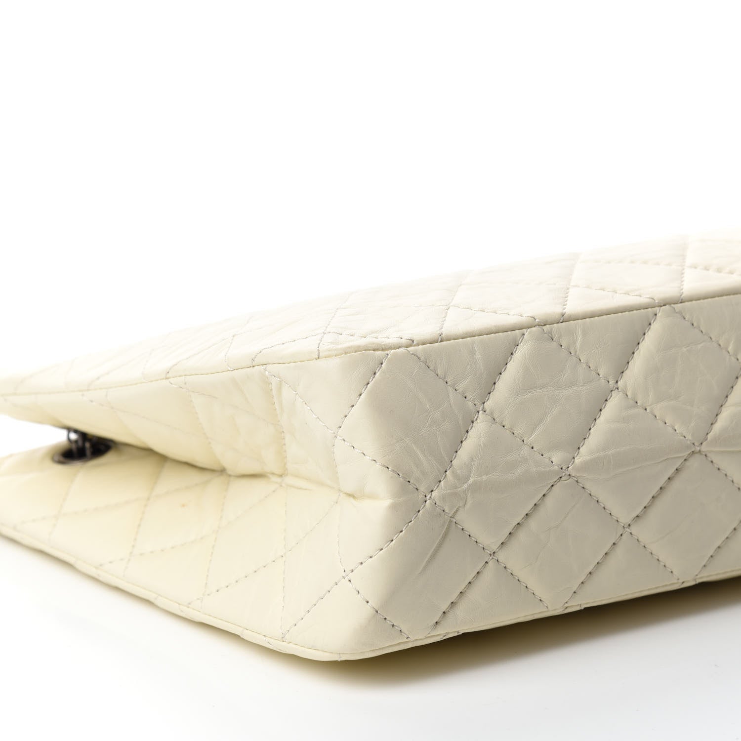Chanel Aged Calfskin Quilted Reissue 2.55 Tote Ivory 6 of 11