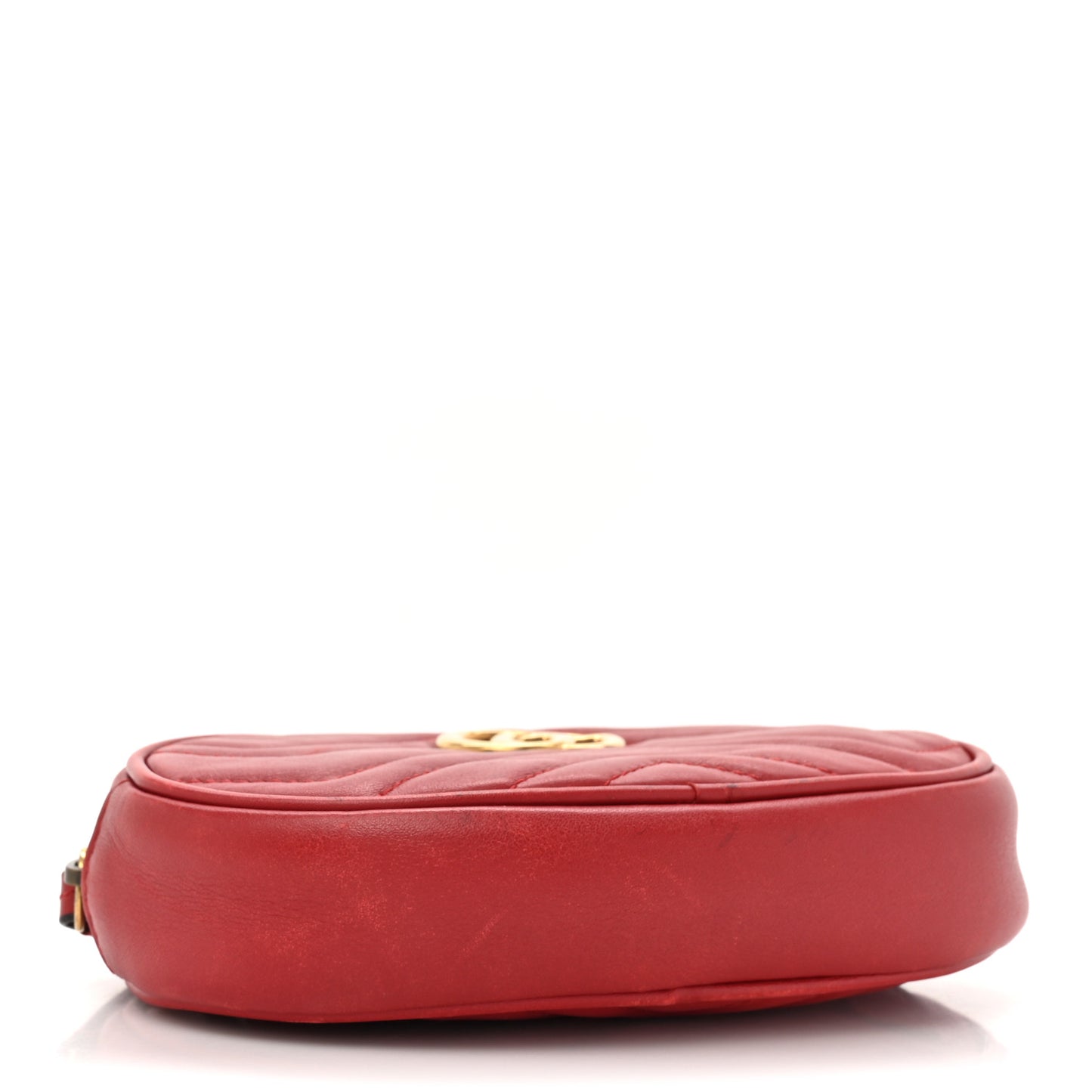 Calfskin Matelasse GG Marmont Belt Bag 85 34 Hibiscus Red
