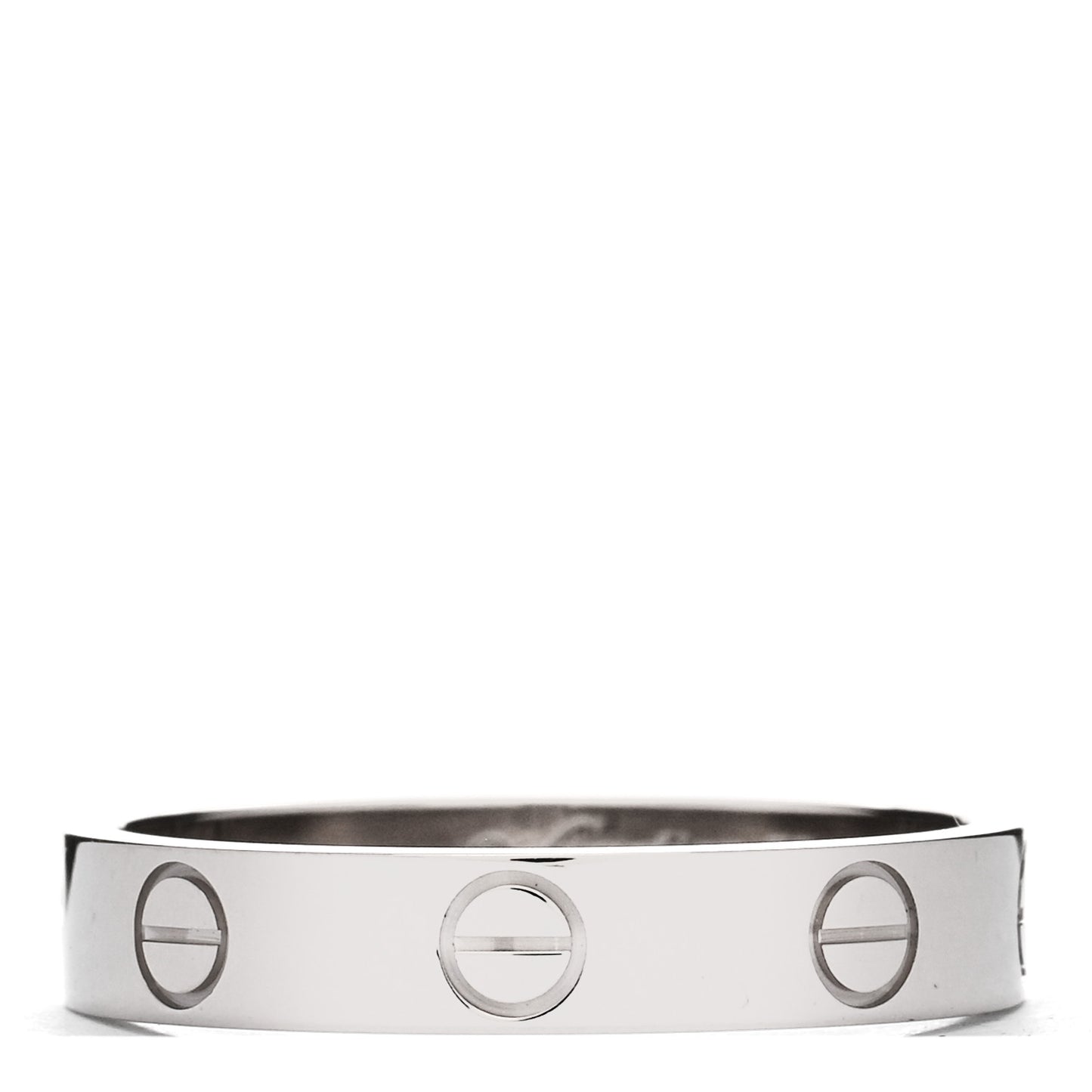 18K White Gold 3.5mm LOVE Wedding Band Ring 53 6.5
