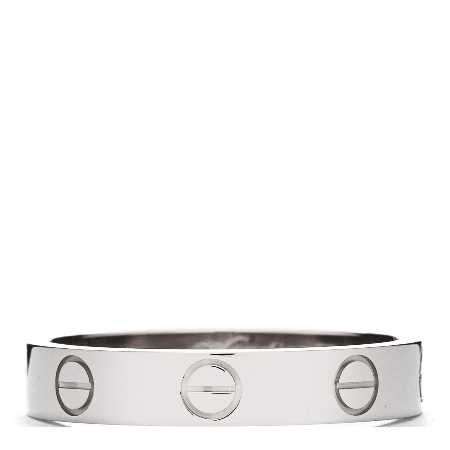 Cartier 18K White Gold 3.5mm LOVE Wedding Band Ring 53 6.5 2 of 3