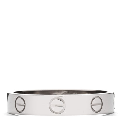 Cartier 18K White Gold 3.5mm LOVE Wedding Band Ring 53 6.5 2 of 3