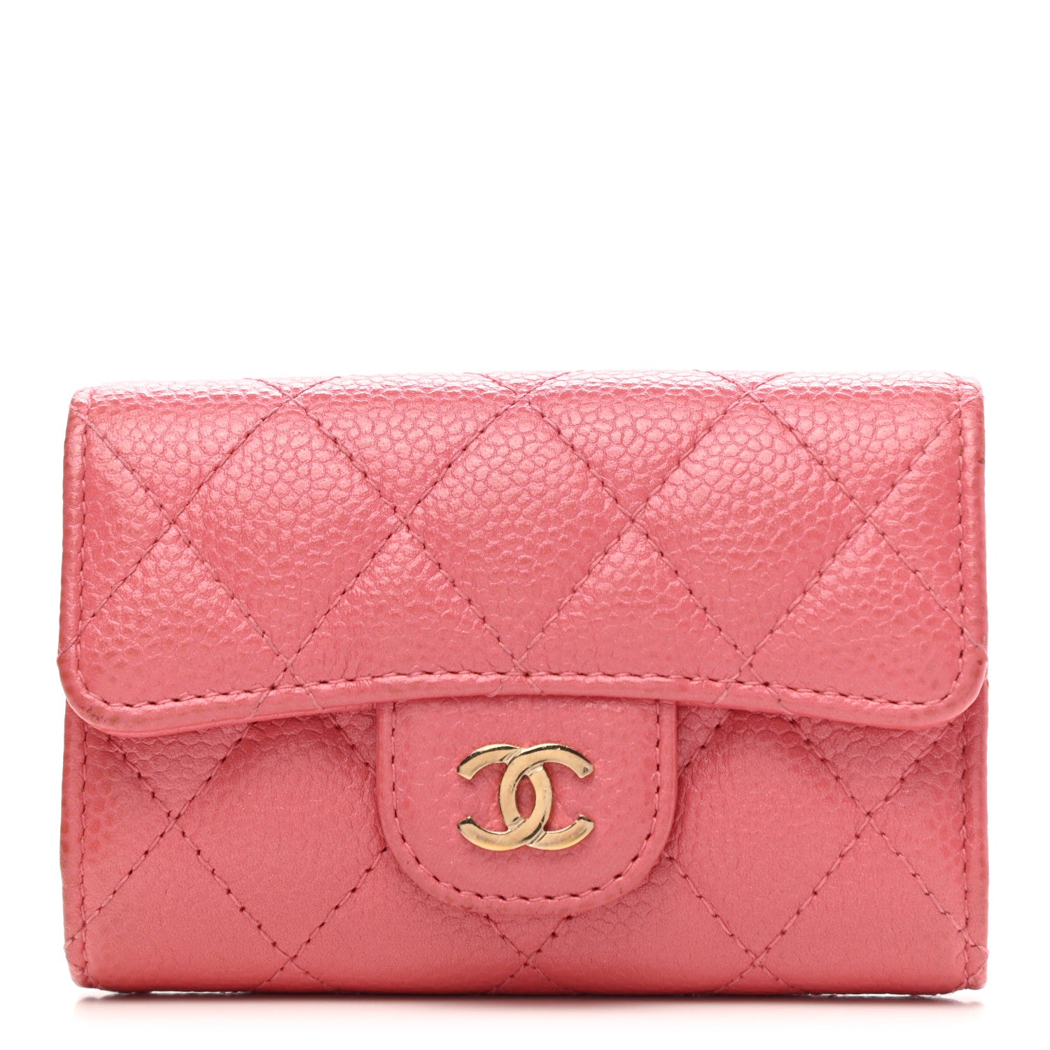 Chanel Caviar Quilted Classic 4 Key Holder Wallet Dark Pink 1 of 11