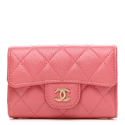 Chanel Caviar Quilted Classic 4 Key Holder Wallet Dark Pink 1 of 11