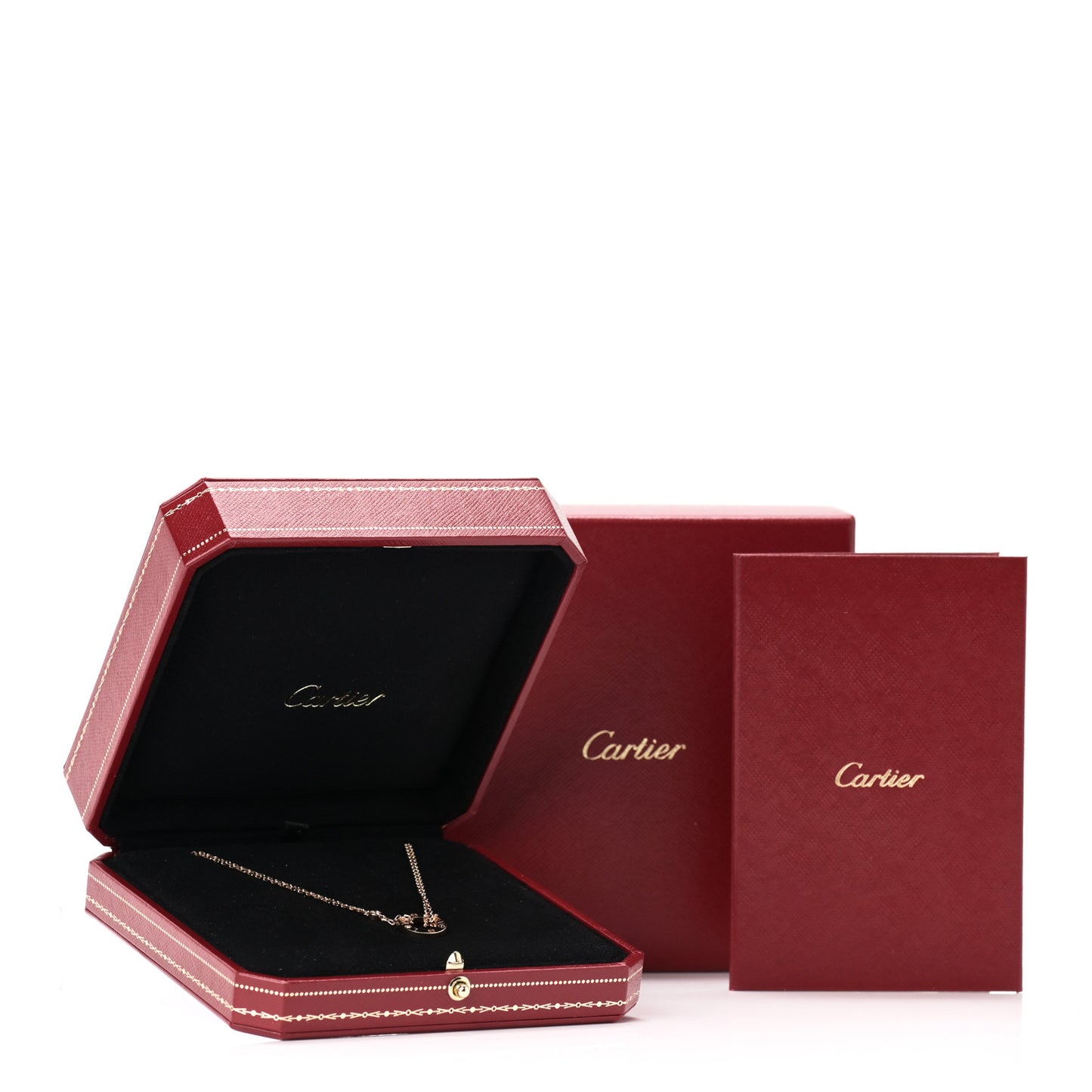 18K Pink Gold 2 Diamond LOVE Necklace