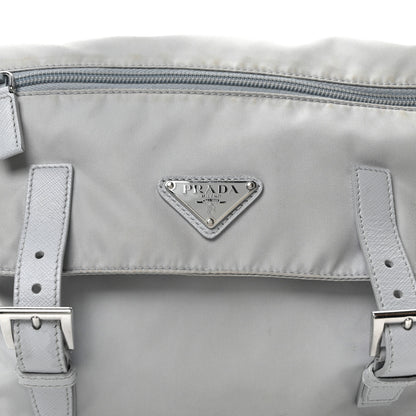 Prada Re-Nylon Vela Saffiano Pocket Double Buckle Messenger Shoulder Bag Fiordaliso 7 of 9