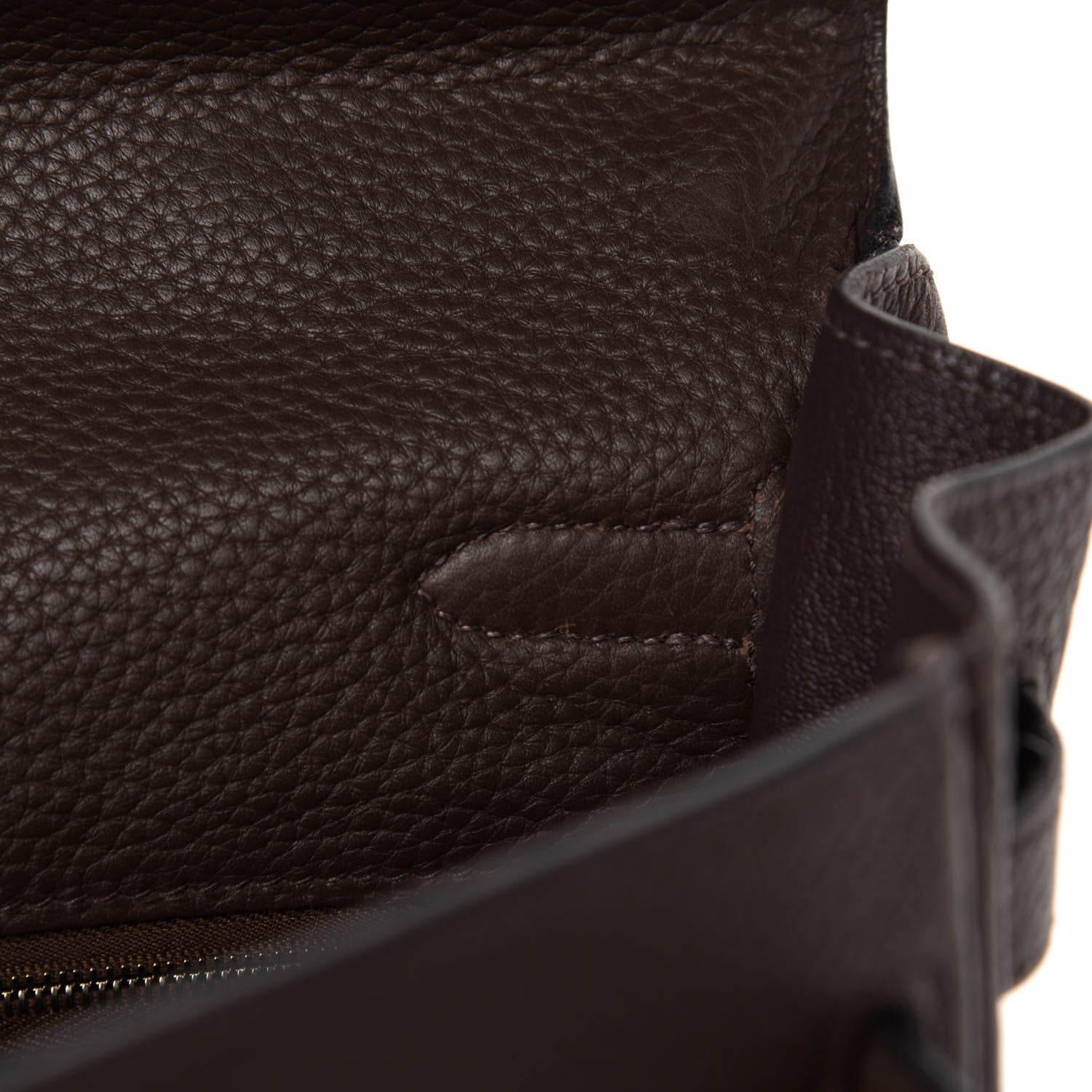 Hermes Taurillon Clemence Kelly Retourne 35 Chocolate 14 of 37