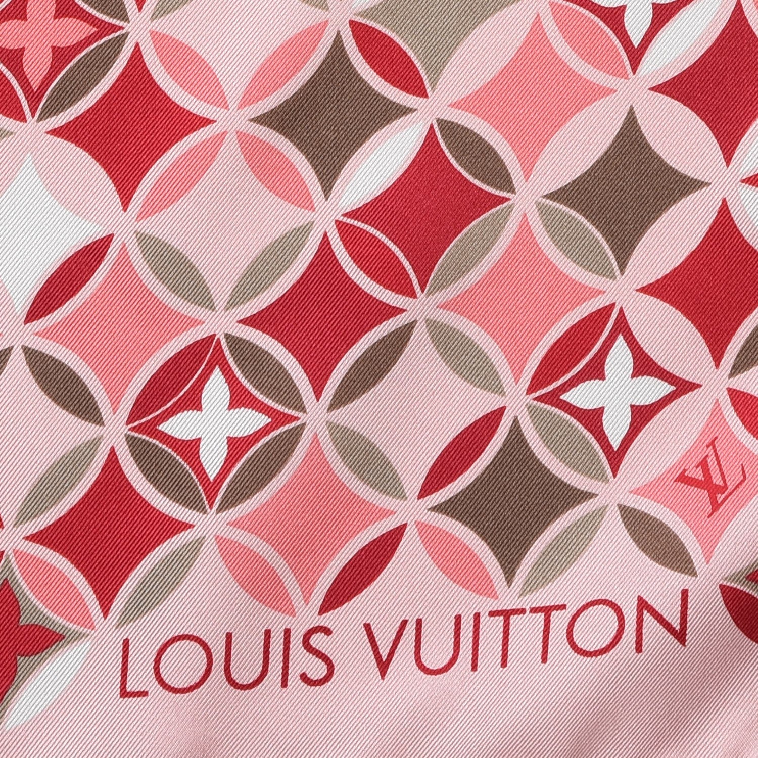 Louis Vuitton Silk Etoile Scarf Rose 6 of 8
