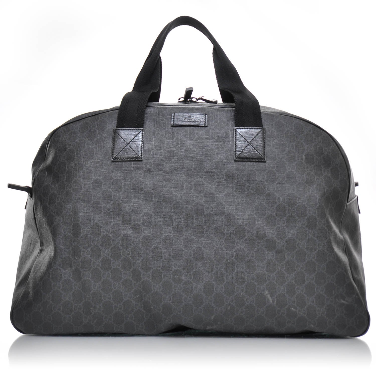 Gucci GG Supreme Monogram Large Duffle Black Grey 1 of 9