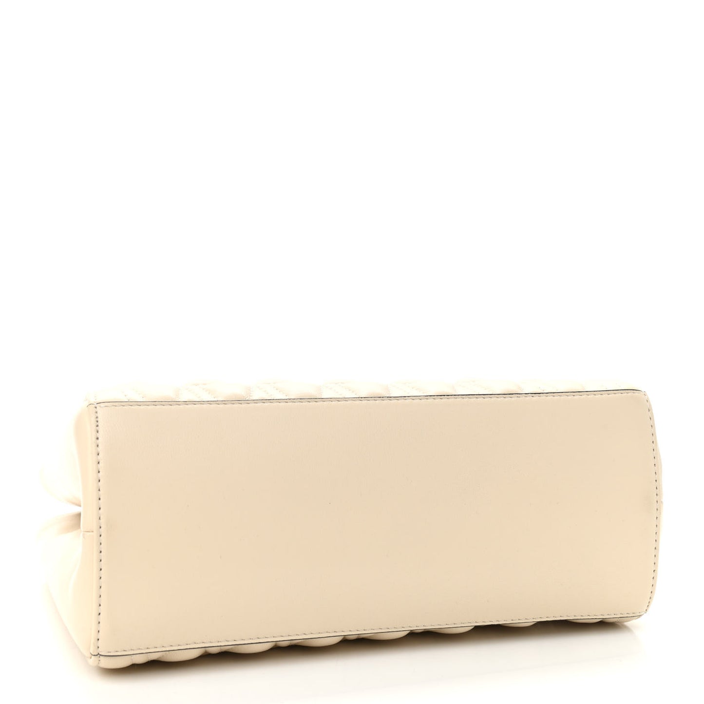 Nappa Barocco Quilted Virtus Chain Shoulder Bag Ecru