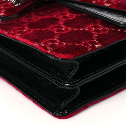 Gucci Velvet Skipper GG Monogram Small Dionysus Shoulder Bag Red Cipria Black 10 of 10