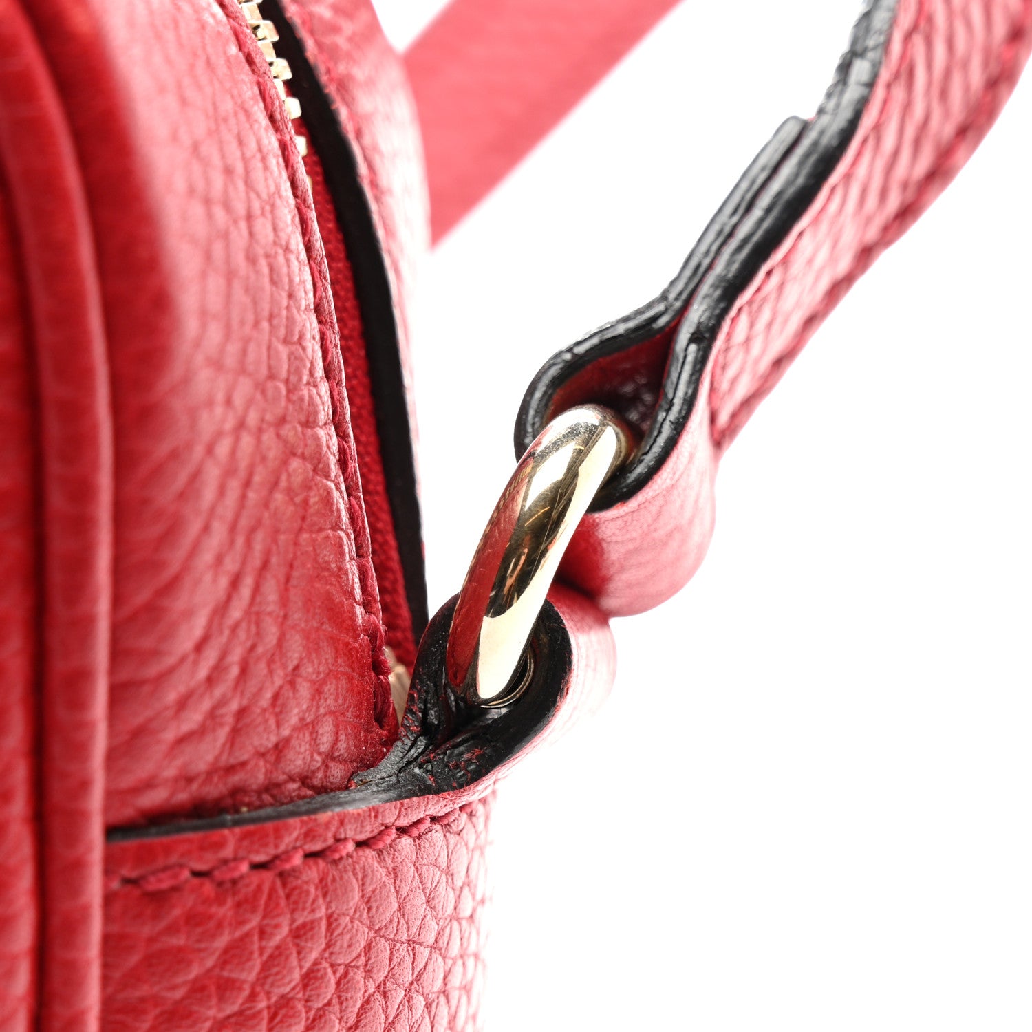 Gucci Pebbled Calfskin Small Soho Disco Bag Tabasco Red 10 of 10