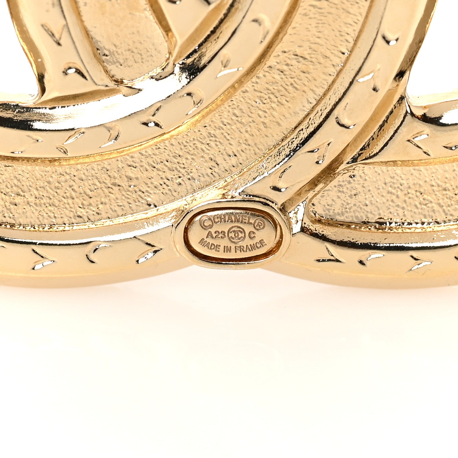 Chanel Crystal Quilted CC Brooch Gold 4 of 4