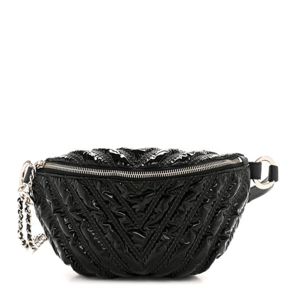 Chanel Lame Chevron Space Suit Waist Bag Black 1 of 13