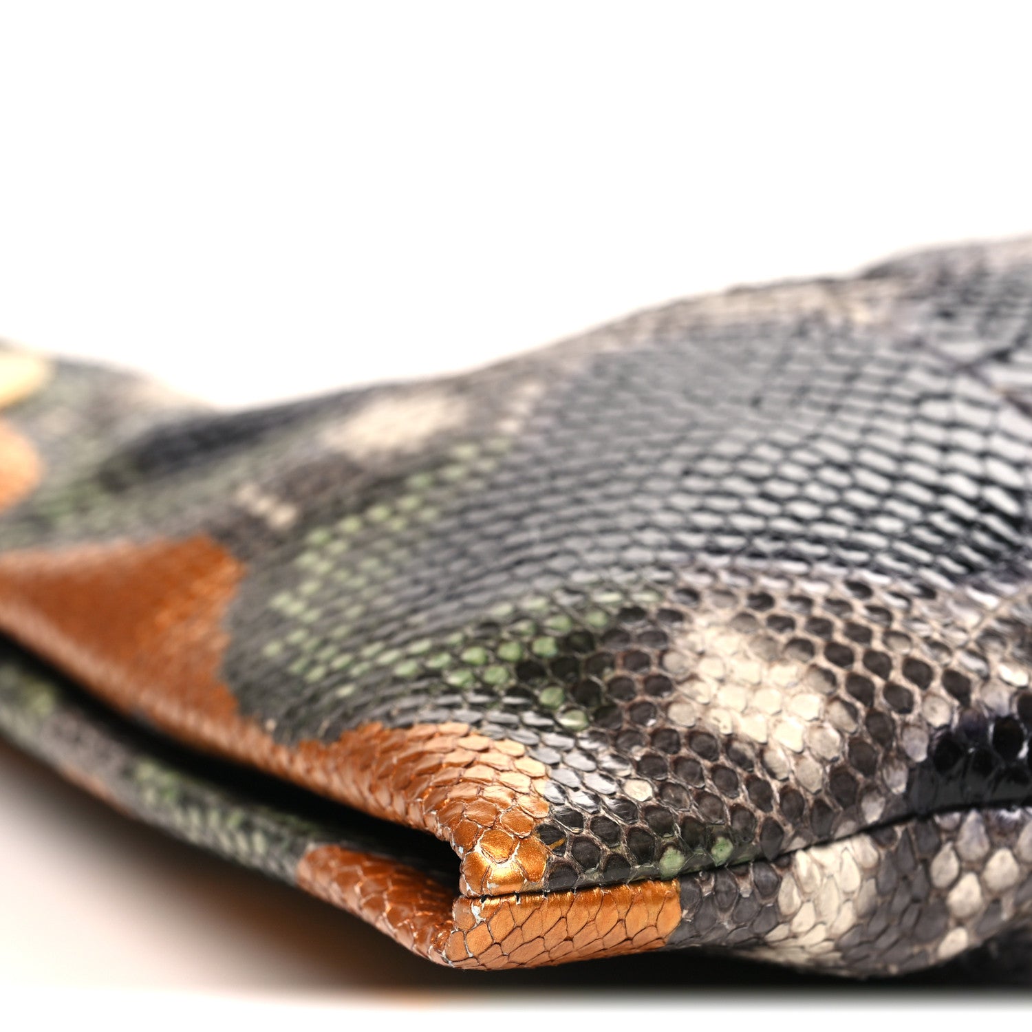 Gucci Snakeskin Medium 1970 Shoulder Bag Black Multicolor 8 of 11