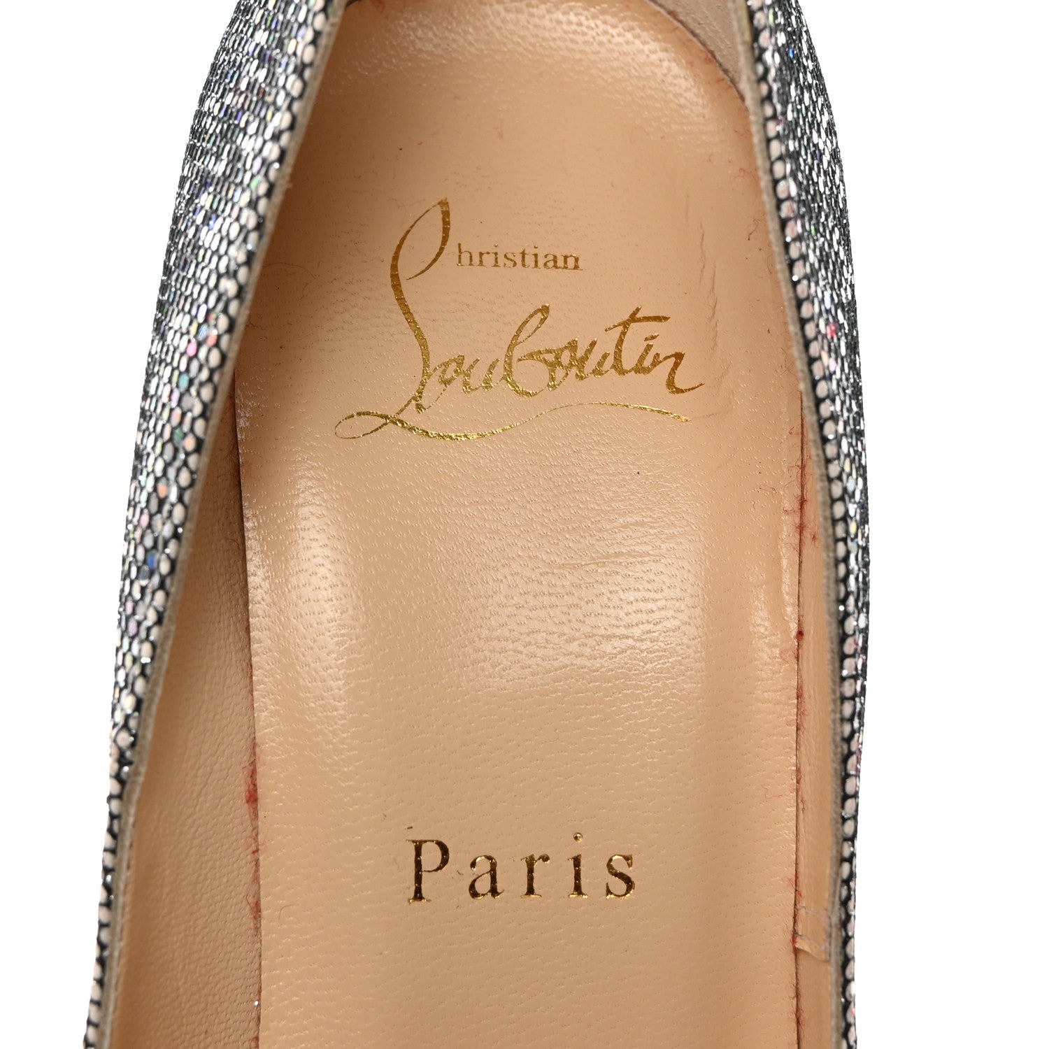 Christian Louboutin Nappa Strass So Kate Pumps 35.5 Silver 6 of 7
