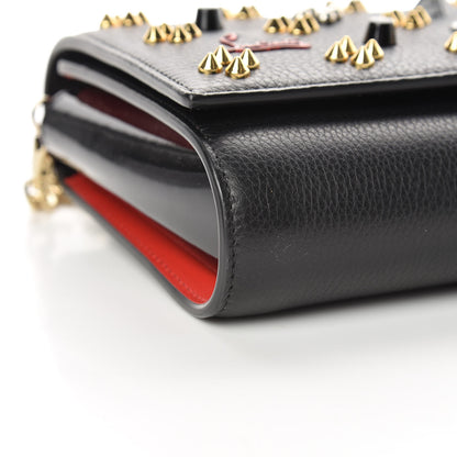 Christian Louboutin Calfskin Spikes Loubinthesky Paloma Clutch Black Multimetal 9 of 12