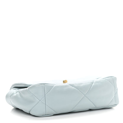 Chanel Lambskin Quilted Medium Chanel 19 Flap Light Blue 4 of 11