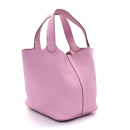 Hermes Taurillon Clemence Picotin Lock 22 MM Mauve Sylvestre 3 of 11