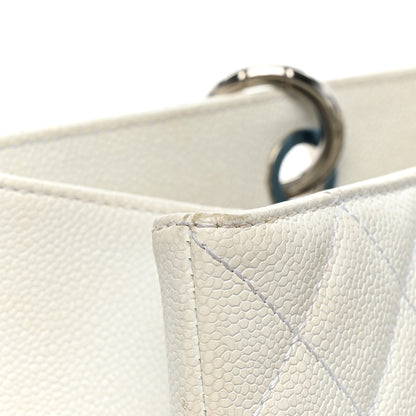 Chanel Caviar Quilted XL Grand Shopping Tote GST White 19 of 27