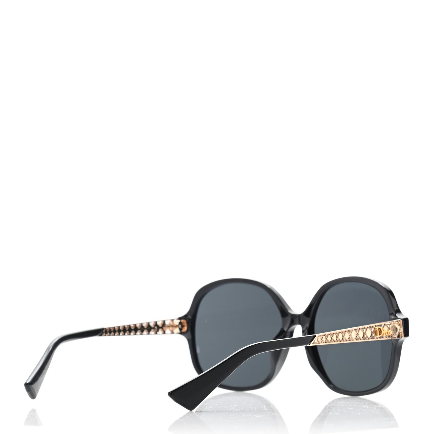 Acetate Diorama 8F Sunglasses Black Gold