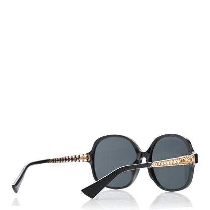 Christian Dior Acetate Diorama 8F Sunglasses Black Gold 4 of 10