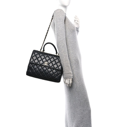Chanel Lambskin Quilted Large Trendy CC Dual Handle Flap Bag Black 2 of 10