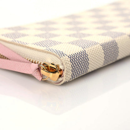 Louis Vuitton Damier Azur Clemence Wallet Rose Ballerine 7 of 8