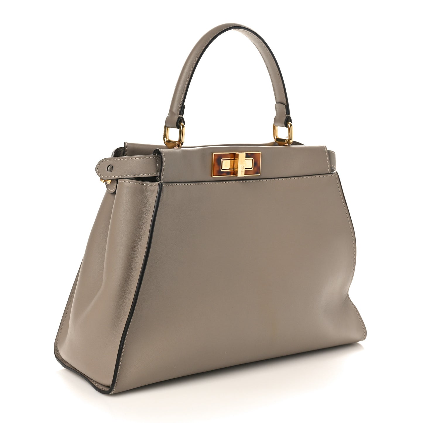 Vitello Seta Plexiglass Tortoise Medium Peekaboo Iconic Satchel Tortora