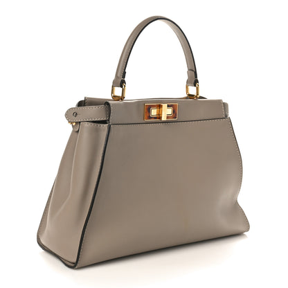 Fendi Vitello Seta Plexiglass Tortoise Medium Peekaboo Iconic Satchel Tortora 2 of 8