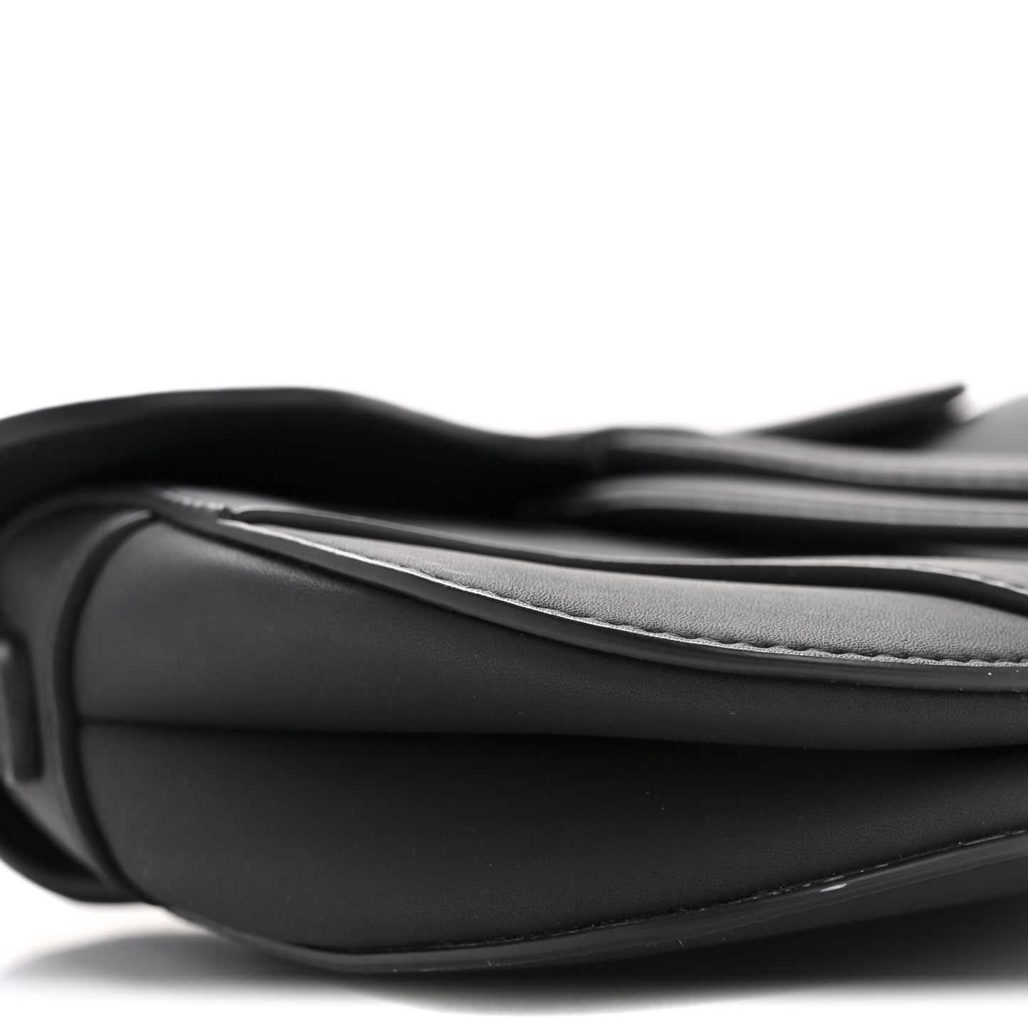 Ultra Matte Calfskin Mini Saddle Bag Black