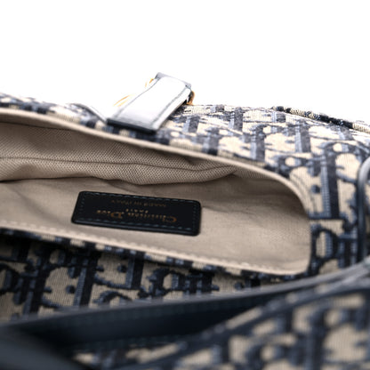 Christian Dior Oblique Mini Saddle Bag Blue 7 of 8