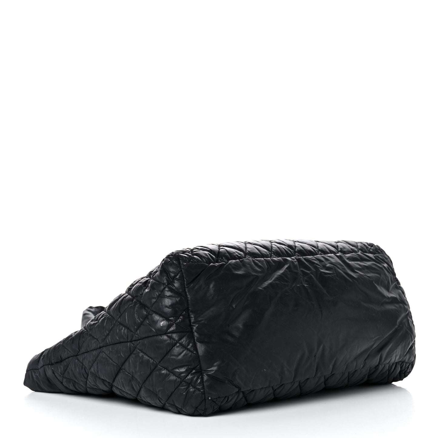 Nylon Quilted Large Coco Cocoon Tote Black