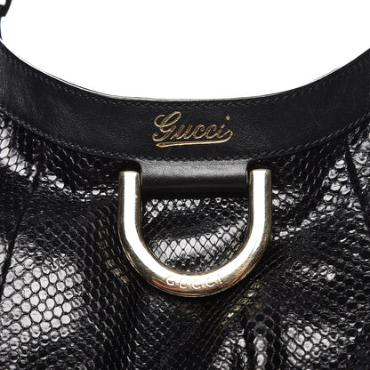 Gucci Python Large D Ring Hobo Black 8 of 12
