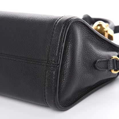 Alexander McQueen Pebbled Calfskin Mini Padlock Tote Black 10 of 12