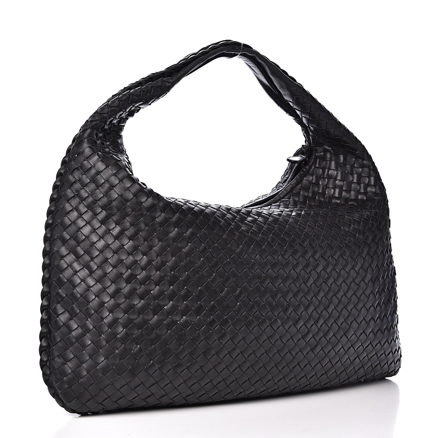 Nappa Intrecciato Large Veneta Hobo Black