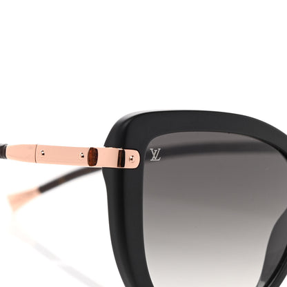 Louis Vuitton Monogram Acetate Charlotte Sunglasses Z0781W Black 9 of 11
