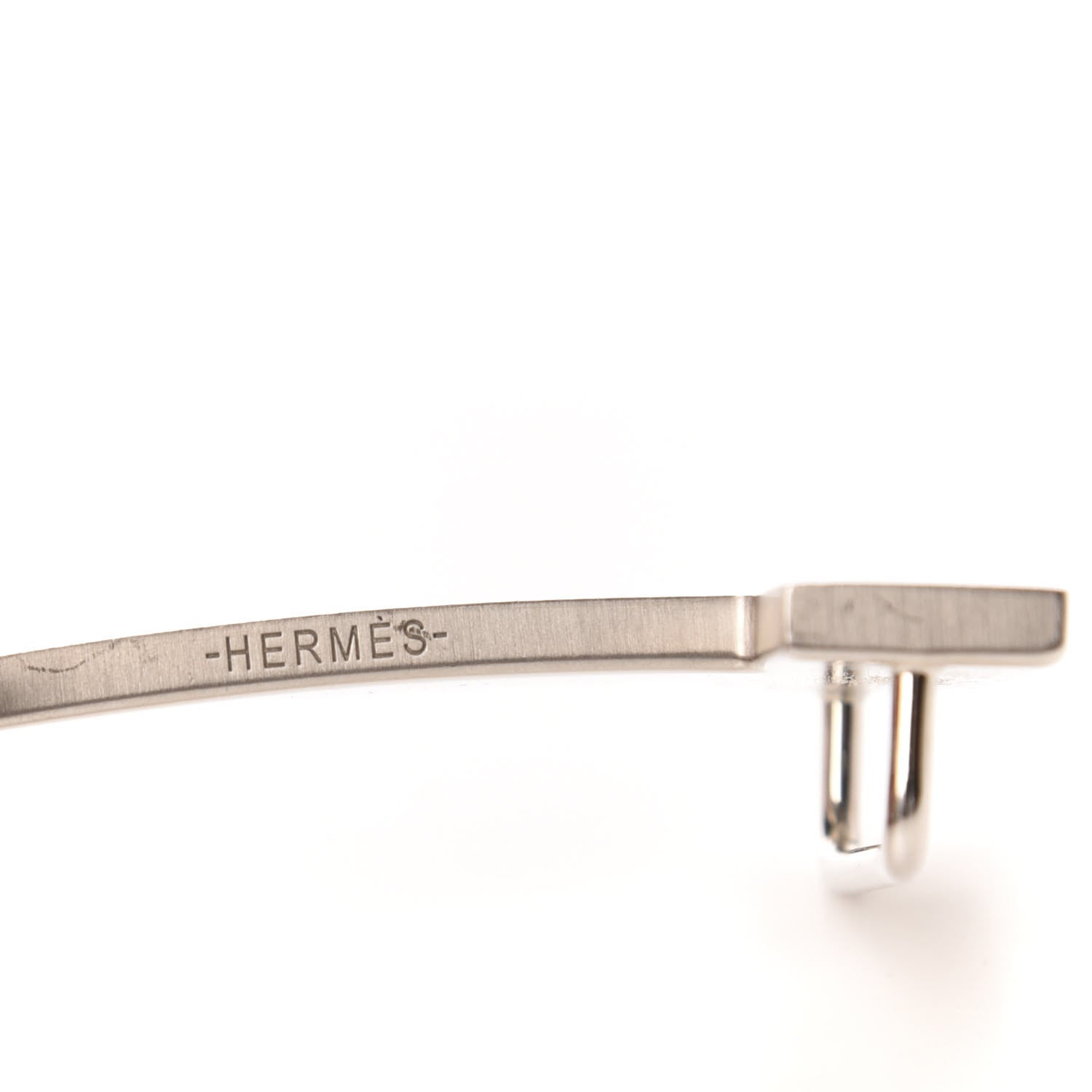 Hermes Brushed Palladium 32mm Quizz H Belt Buckle 4 of 5