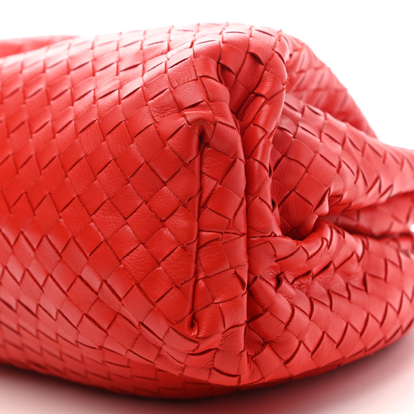 Nappa Maxi Intrecciato The Pouch Oversized Clutch Bright Red
