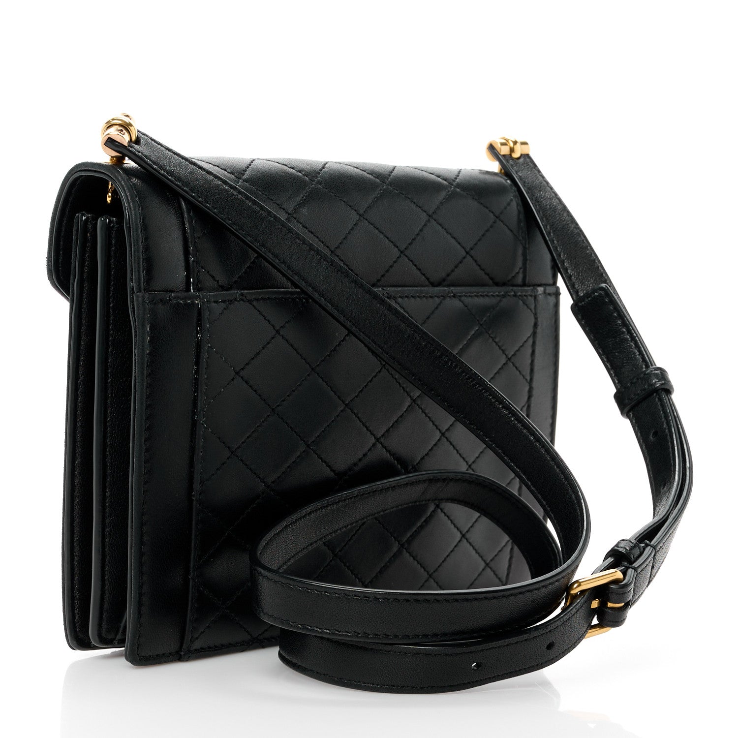 Saint Laurent Lambskin Quilted Mini Gaby Satchel Black 3 of 13