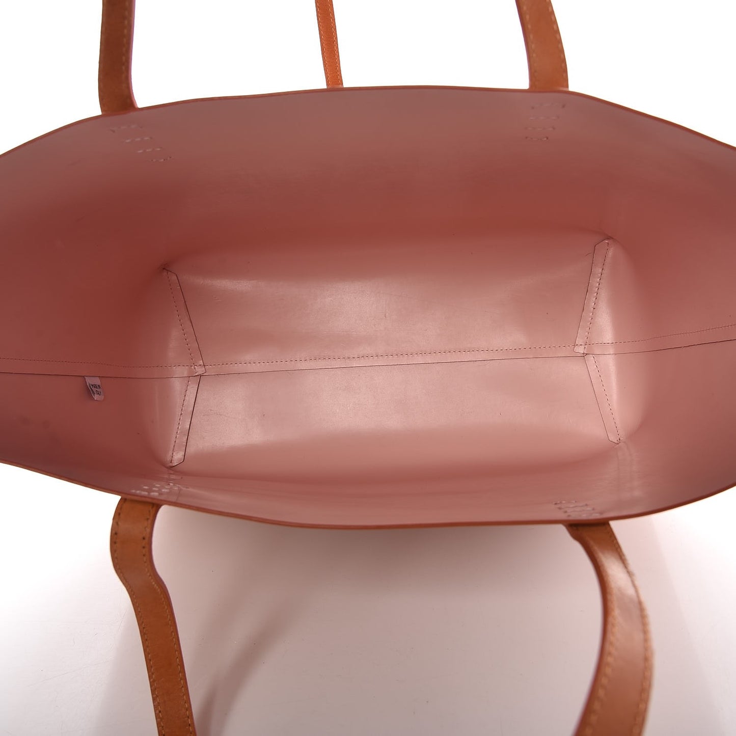 Calfskin Large Shopping Tote Cammello Rosa